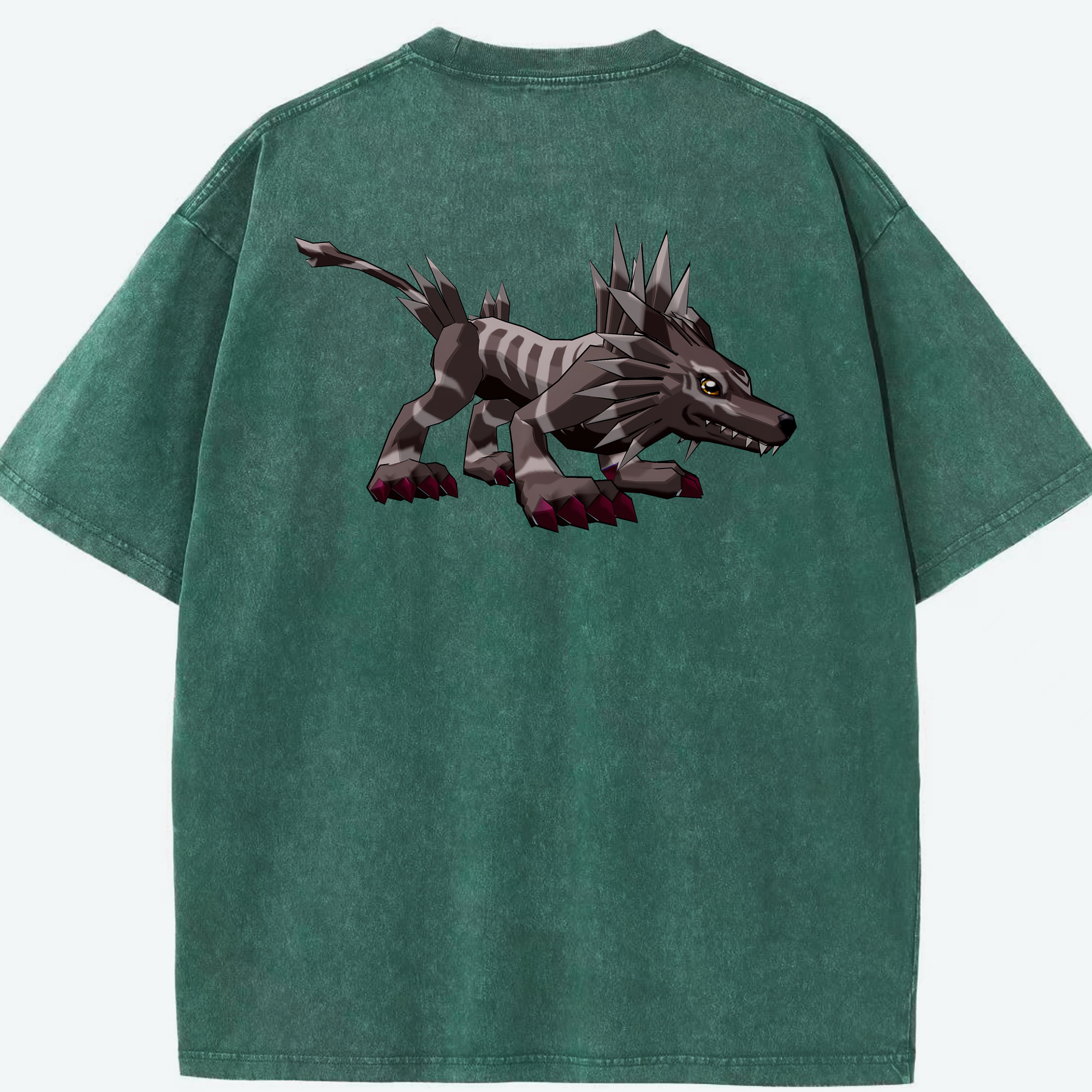 （画像用） Digimon デジタルモンスター/デジモン 綿100% ヴィンテージ風 半袖Tシャツ（背面プリント）